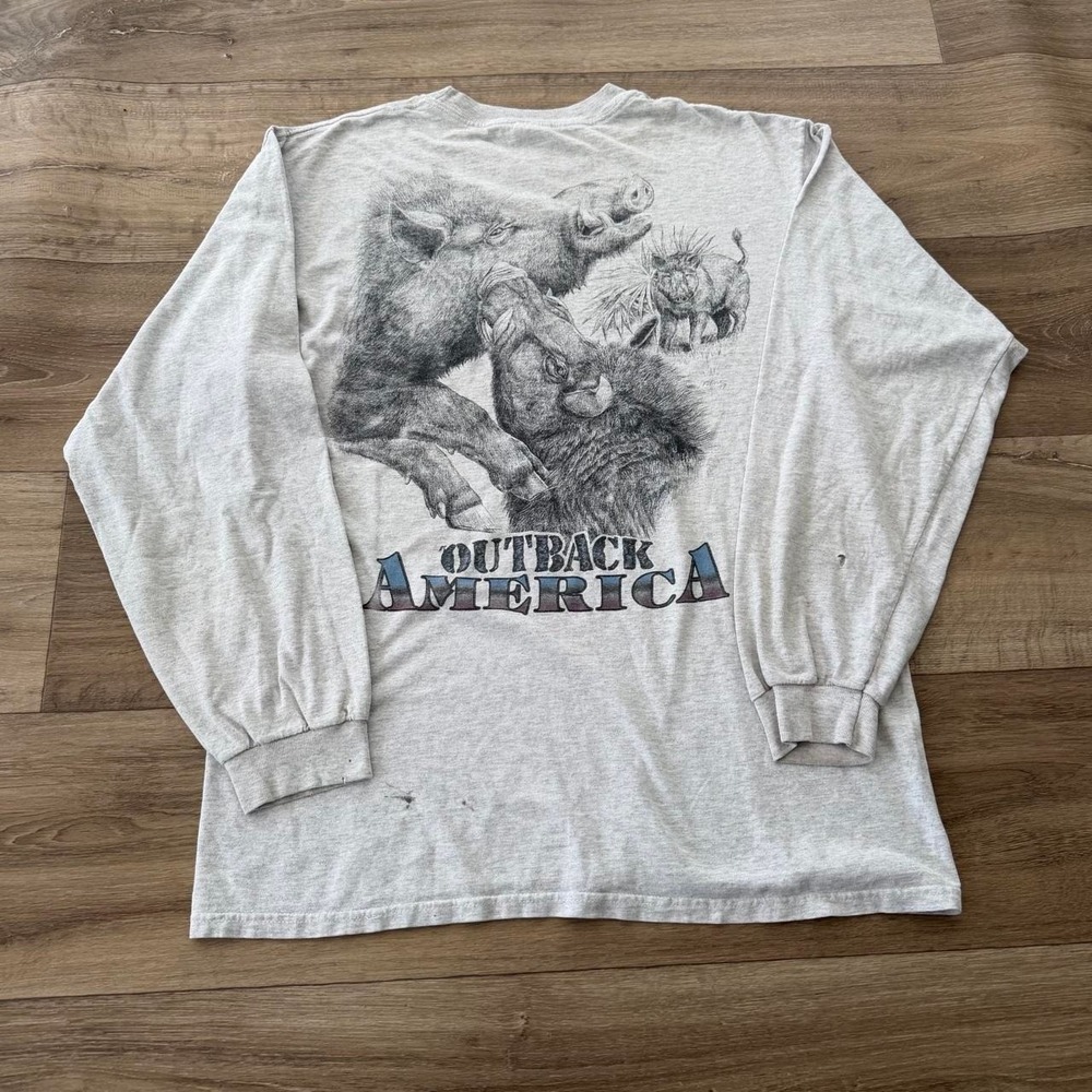 Outback America gray africa nature tee